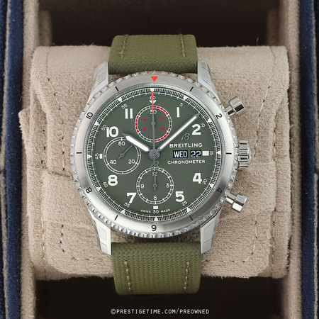 Pre-owned Breitling Aviator 8 Curtiss P-40 Warhawk Chronograph 43mm a133161a1L1x2