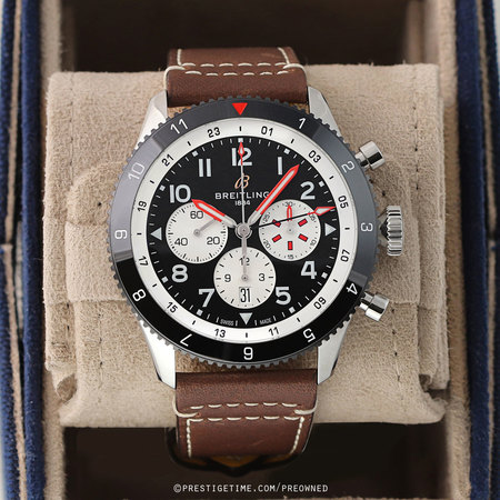 Pre-owned Breitling Super AVI B04 Chronograph GMT 46mm yb04451a1b1x1