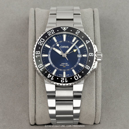 Pre-owned Oris Aquis GMT Date 43.5mm 01 798 7754 4135-07 8 24 05PEB