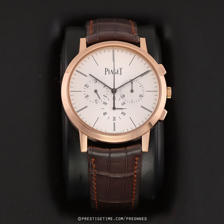 Pre-owned Piaget Altiplano Chronograph Dual Time Zone Manual Wind 41mm G0A40030