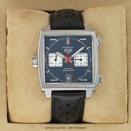 Pre-owned Tag Heuer Monaco Chronograph 39mm CAW211P.FC6356