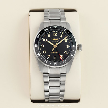 Pre-owned Longines Spirit Zulu Time Titanium 39mm L3.802.1.53.6