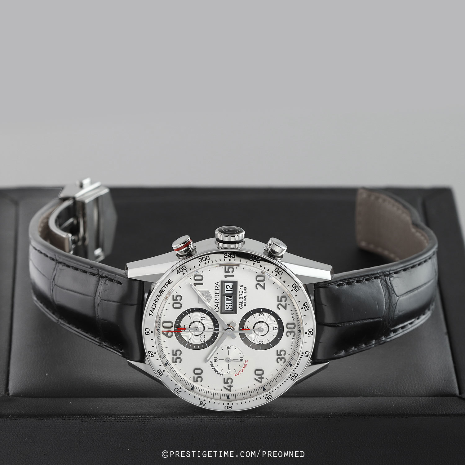 Pre-owned Tag Heuer Carrera Day Date Automatic Chronograph 43mm 