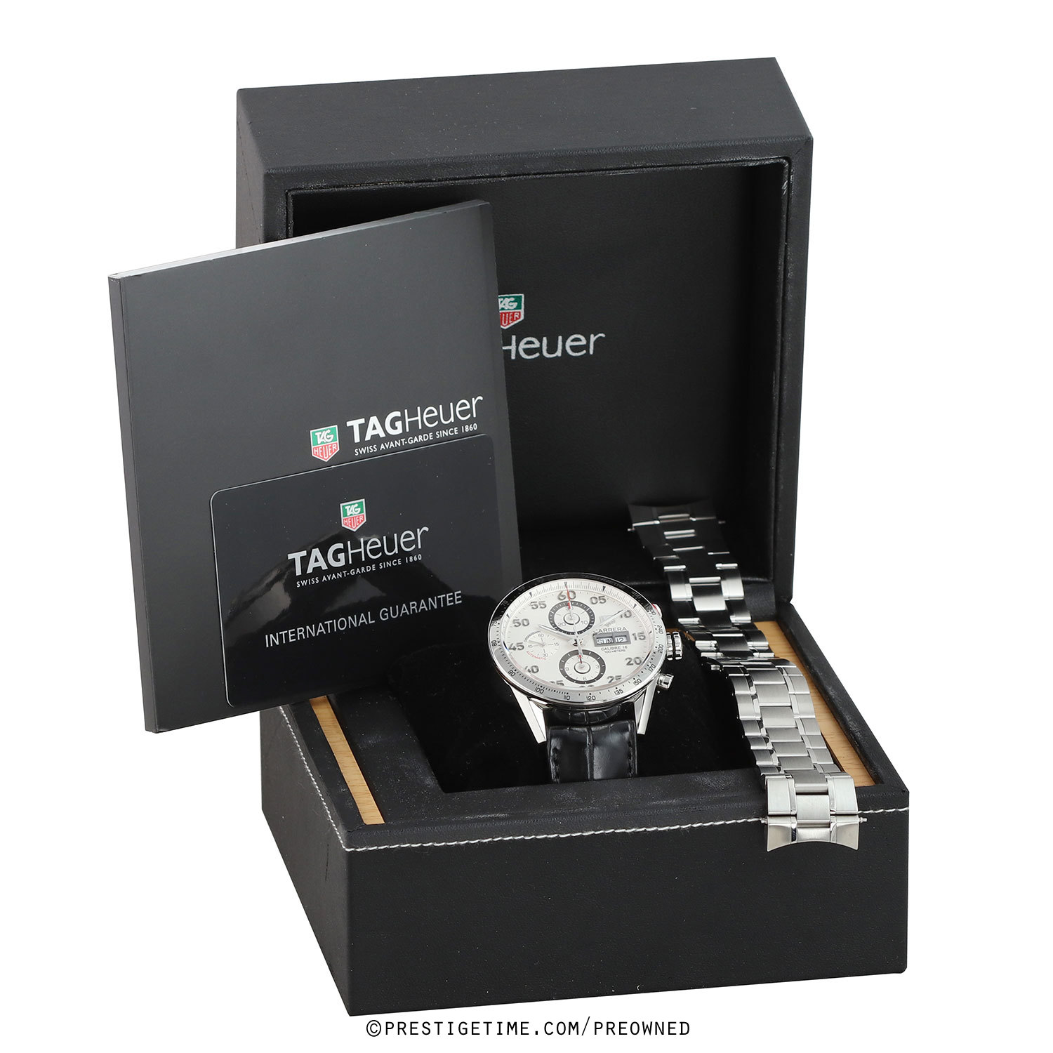 Pre-owned Tag Heuer Carrera Day Date Automatic Chronograph 43mm 