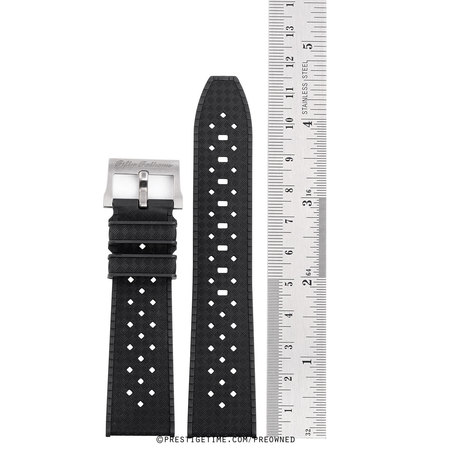 Blancpain  Black Rubber Strap with Titanium Pin Buckle