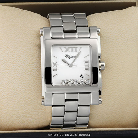 Pre-owned Chopard Happy Sport Square Quartz 288467-3001