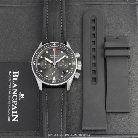 Pre-owned Blancpain Fifty Fathoms Bathyscaphe Flyback Chronograph 43mm 5200-1110-b52a