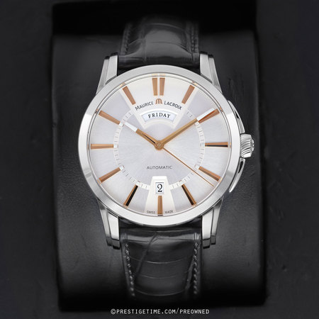 Pre-owned Maurice Lacroix Pontos Day & Date 40mm PT6158-SS001-19E