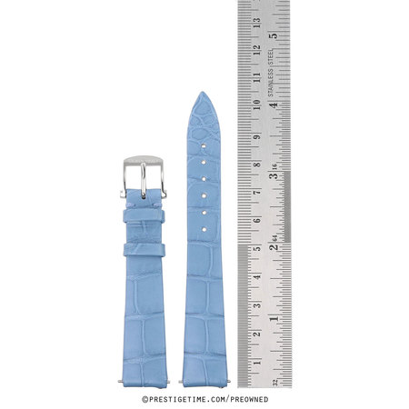 Blancpain  Light Blue Alligator Leather with Steel Pin Buckle