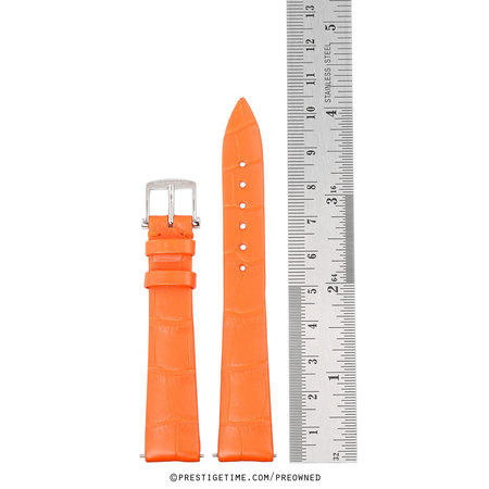 Blancpain  Orange Alligator Leather with Steel Pin Buckle