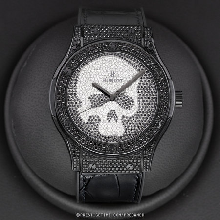 Pre-owned Hublot Limited Classic Fusion Skull 45mm 511.ND.9100.LR.1700.SKULL