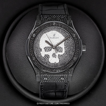 Pre-owned Hublot Limited Classic Fusion Skull 42mm 542.ND.9100.LR.1700.SKULL