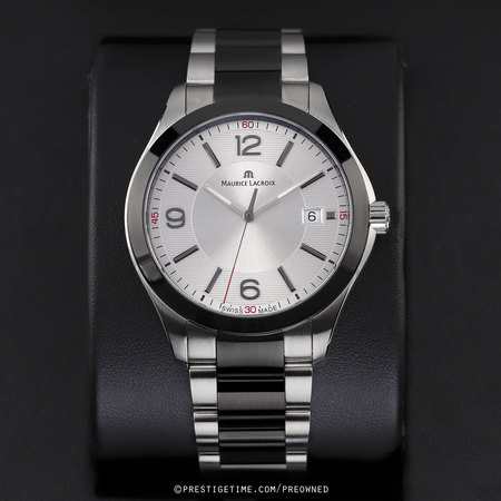 Pre-owned Maurice Lacroix Miros Quartz Date 40mm MI1018-SS002-131