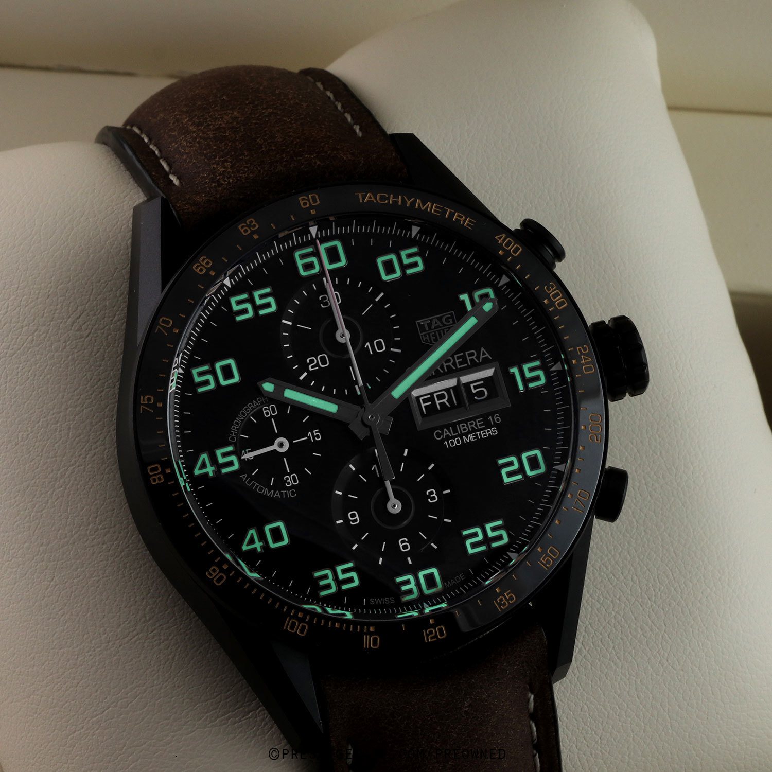 Pre-owned Tag Heuer Carrera Day Date Automatic Chronograph 43mm