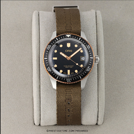 Pre-owned Oris Divers Sixty Five 36mm 01 733 7747 4354-07 5 17 30