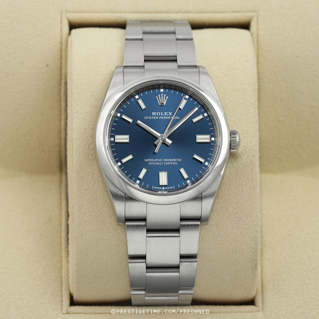 Pre-owned Rolex Oyster Perpetual 36mm 126000 Blue