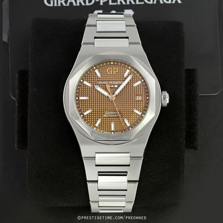 Pre-owned Girard Perregaux Laureato Copper 38mm 81005-11-3154-1CM