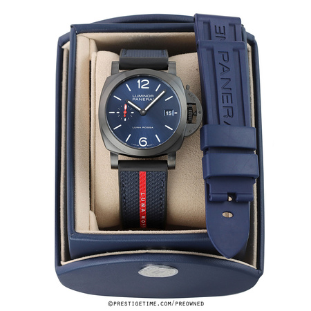 Pre-owned Panerai Luminor Quaranta Luna Rossa 40mm PAM01408