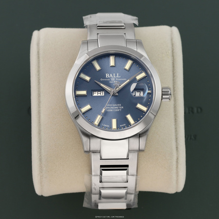 Pre-owned Ball Watch Engineer III Marvelight Chronometer Day-Date 40mm NM9036C-S1C-BE