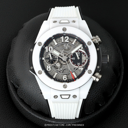 Pre-owned Hublot Big Bang UNICO White Ceramic 42mm 441.HX.1170.RX