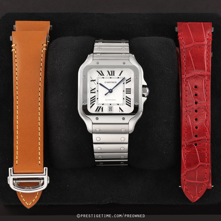 Pre-owned Cartier Santos De Cartier Large WSSA0018