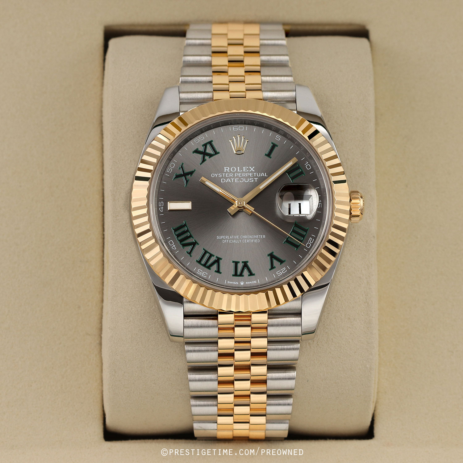 Preowned Rolex 126333 Slate Roman Jubilee