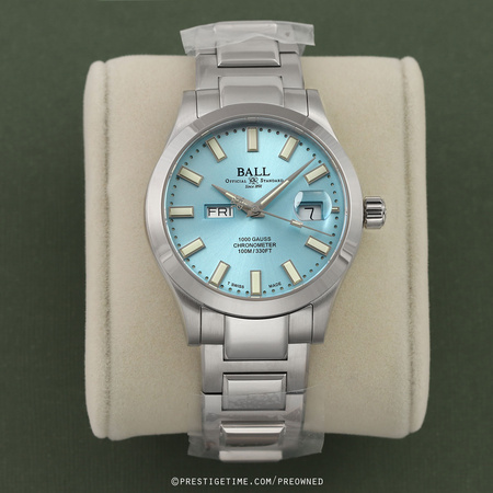 Pre-owned Ball Watch Engineer III Marvelight Chronometer Day-Date 40mm NM9036C-S1C-IBE