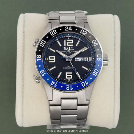 Pre-owned Ball Watch Roadmaster Marine GMT 40mm DG3000A-S1CJ-BK