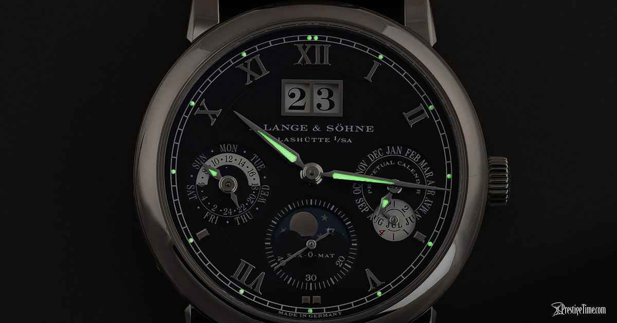 A Lange Sohne Langematik Perpetual Luminous Material
