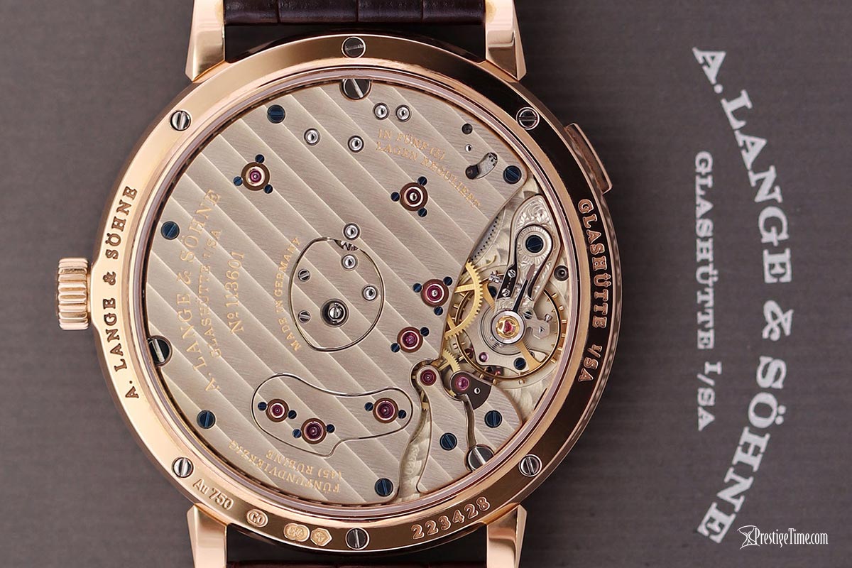 A Lange and Sohne Grand Lange 1 Moonphase 41mm caseback caliber