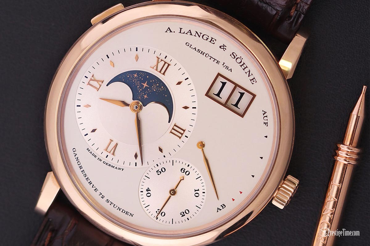 A Lange and Sohne Grand Lange 1 Moonphase 41mm dial