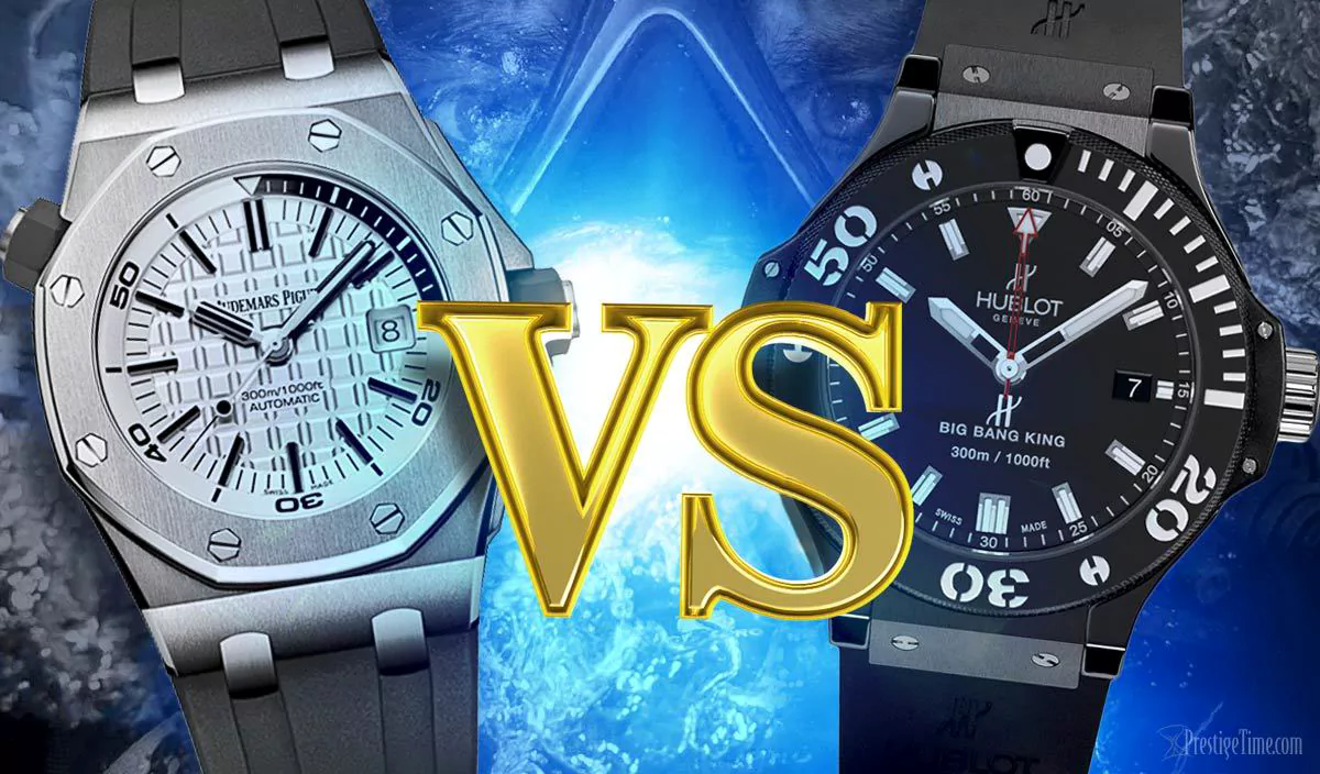 Audemars Piguet Royal Oak Offshore Diver VS Hublot Big Bang Black Magic