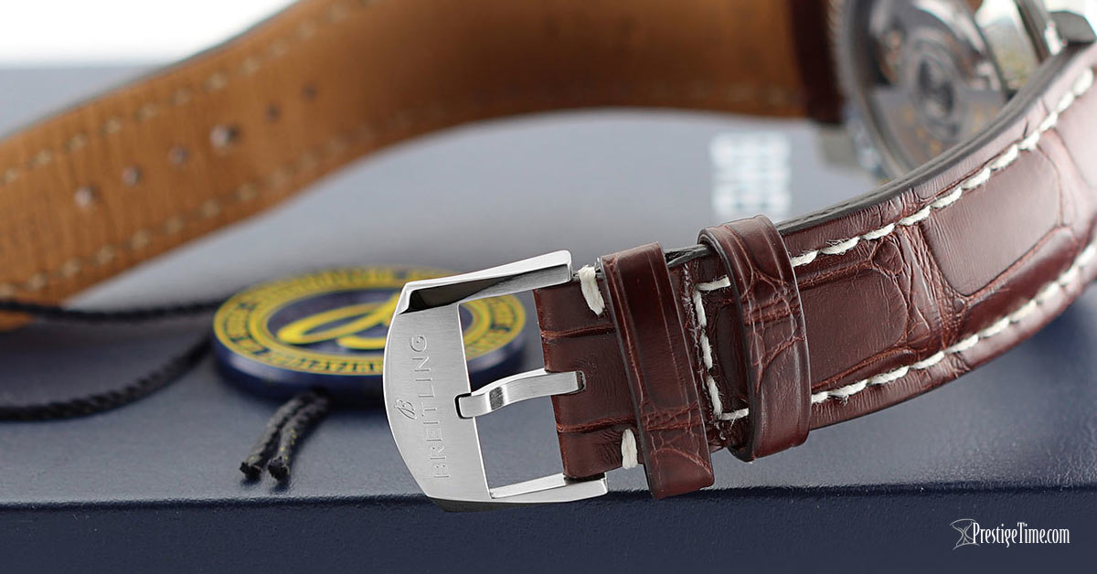 Breitling Aviator 8 B35 Automatic Unitime 43 Leather Strap