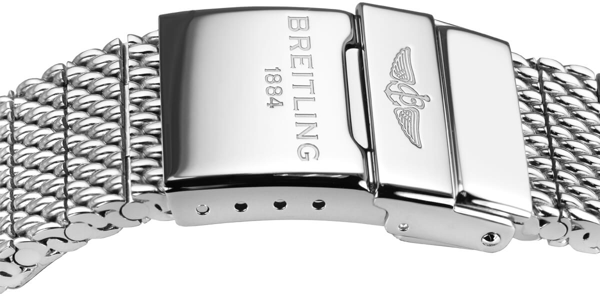 Breitling steel mesh bracelet and buckle 152a