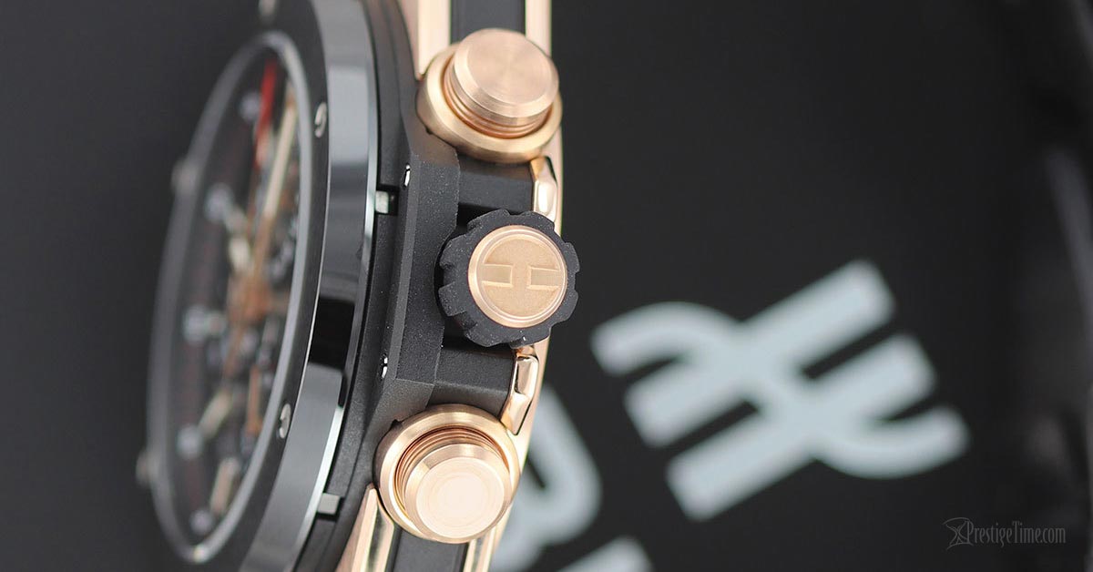 Hublot 406.om.0180.rx pushers and crown