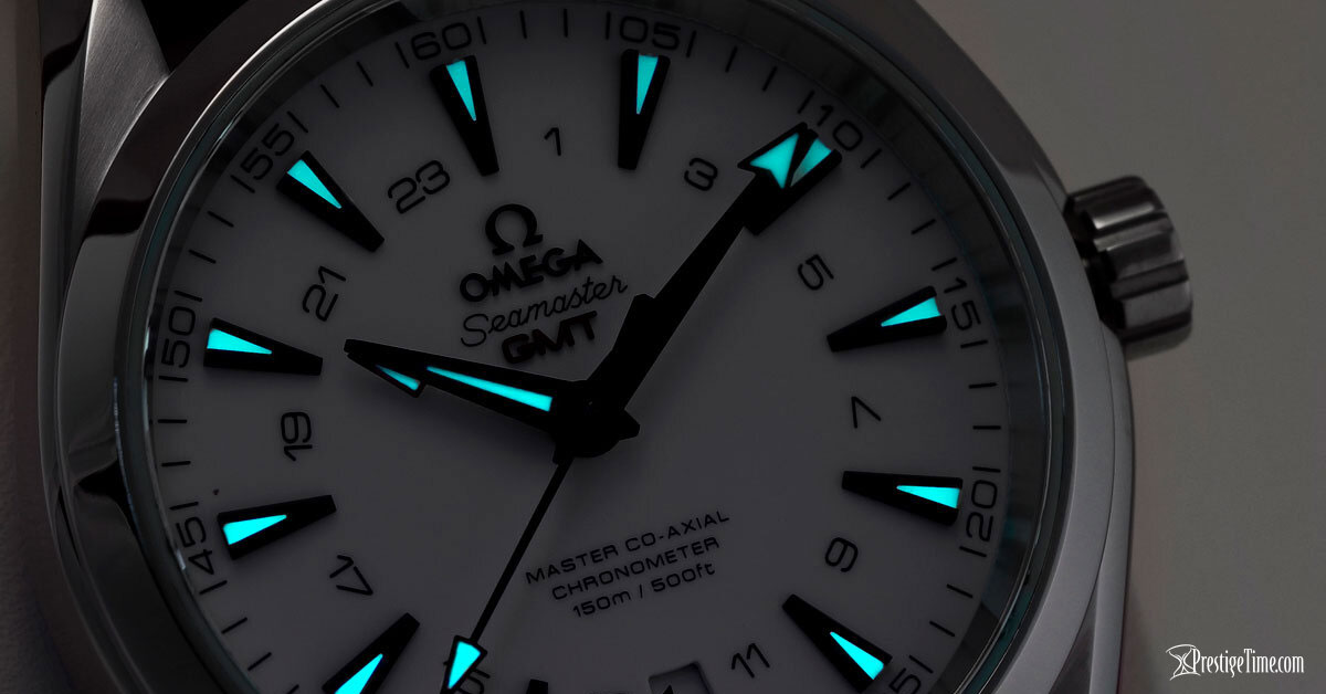 Omega Aqua Terra 150m GMT Dial Luminescent