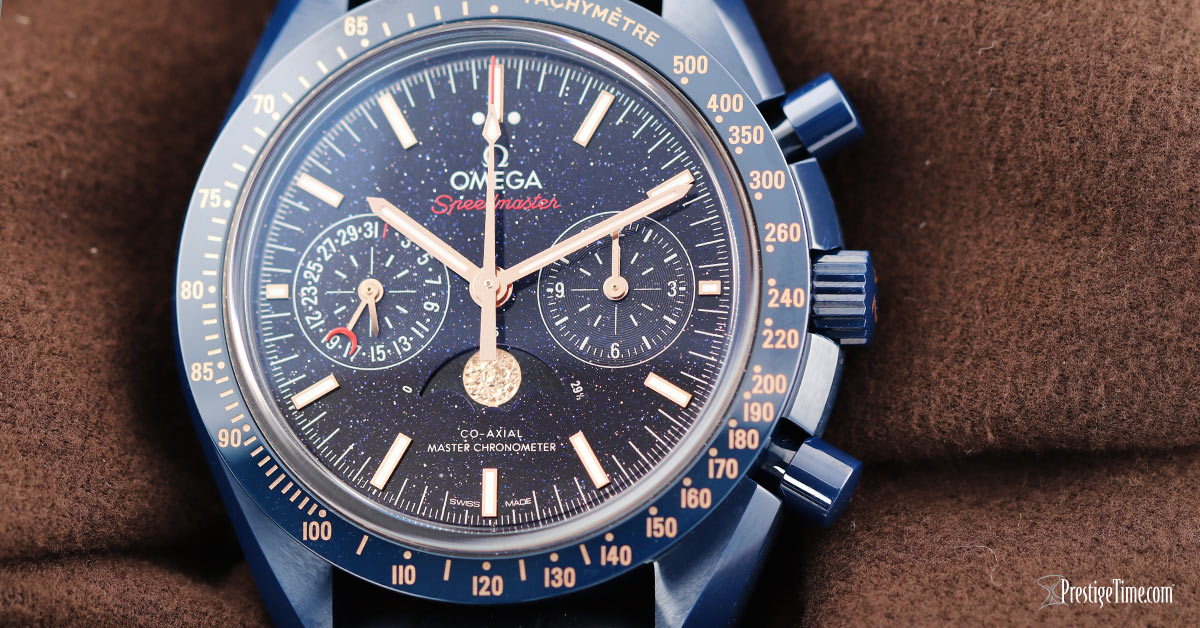 Omega Speedmaster Blue Side of The Moon Aventurine Dial