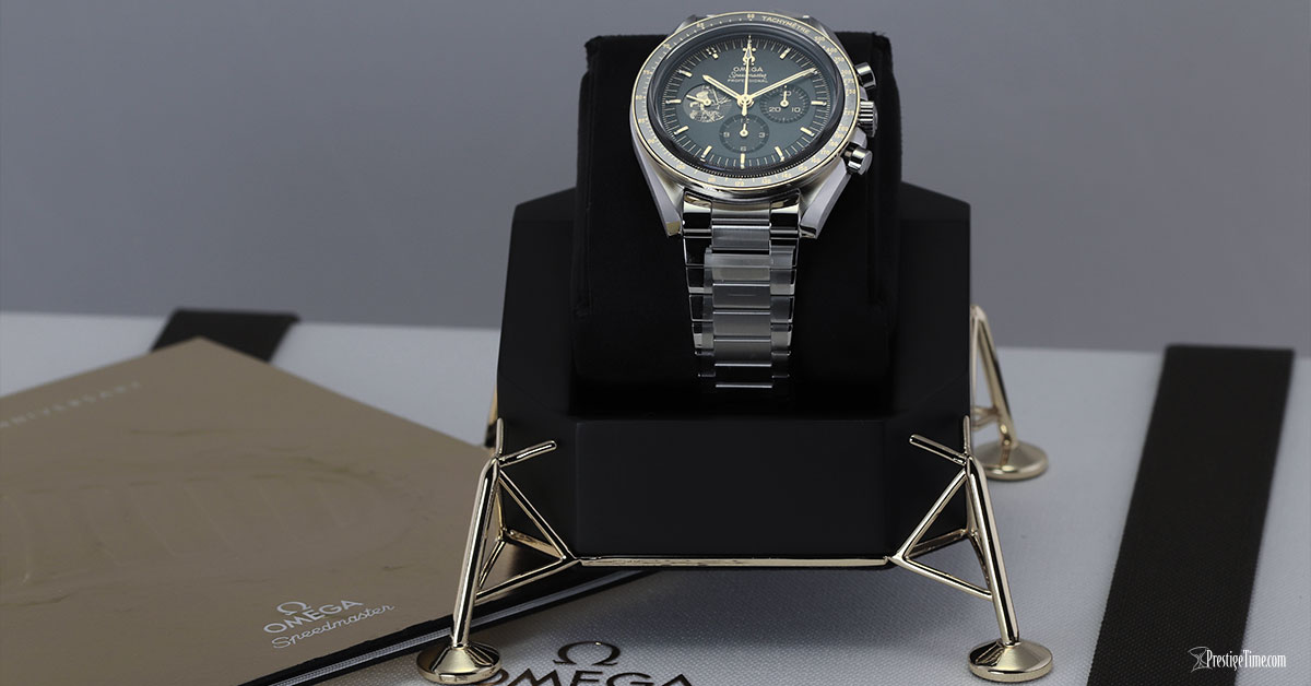 Omega Speedmaster Moonwatch Apollo 11 lunar module stand