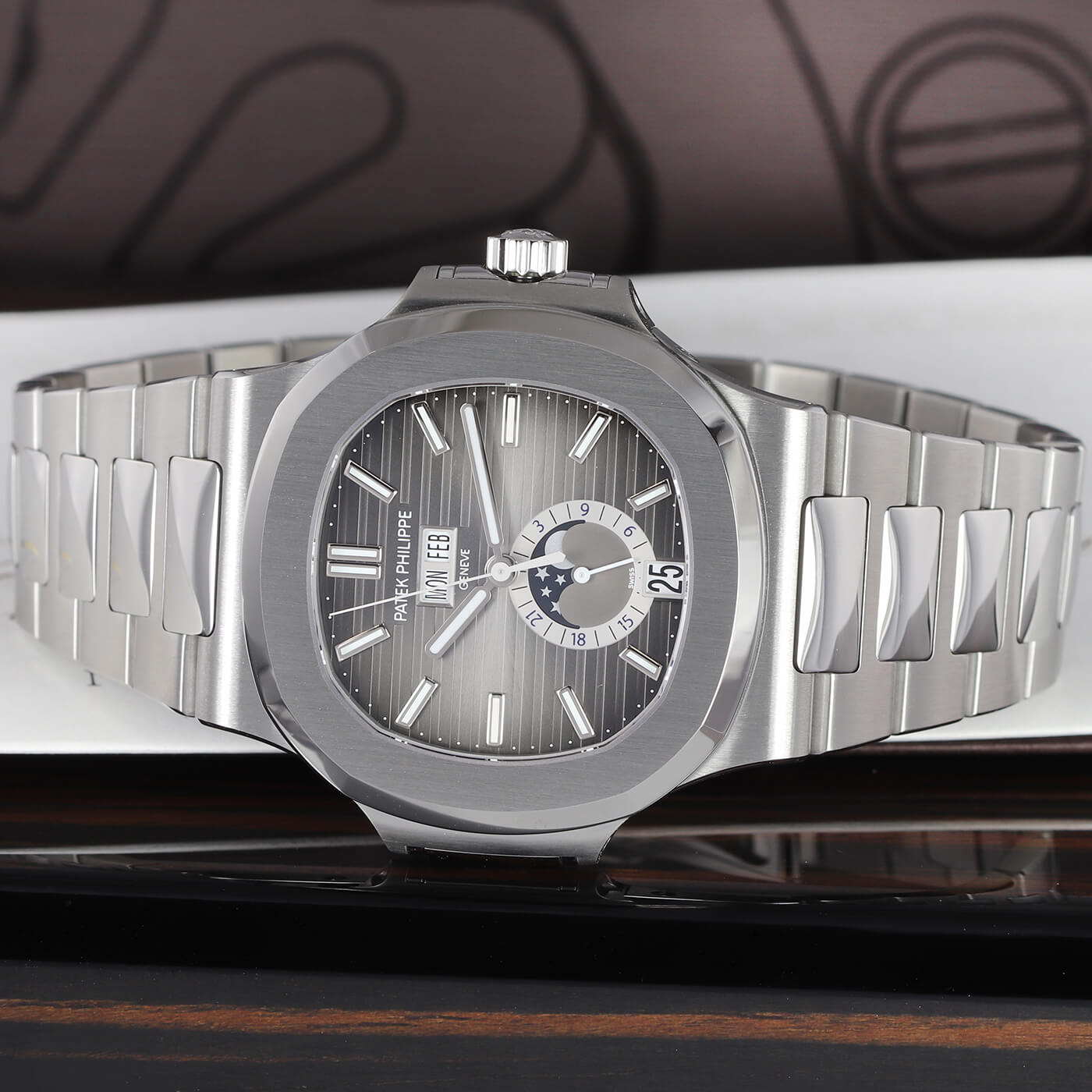 Patek Philippe 57261a 001 Nautilus Annual Calendar Moonphase 06