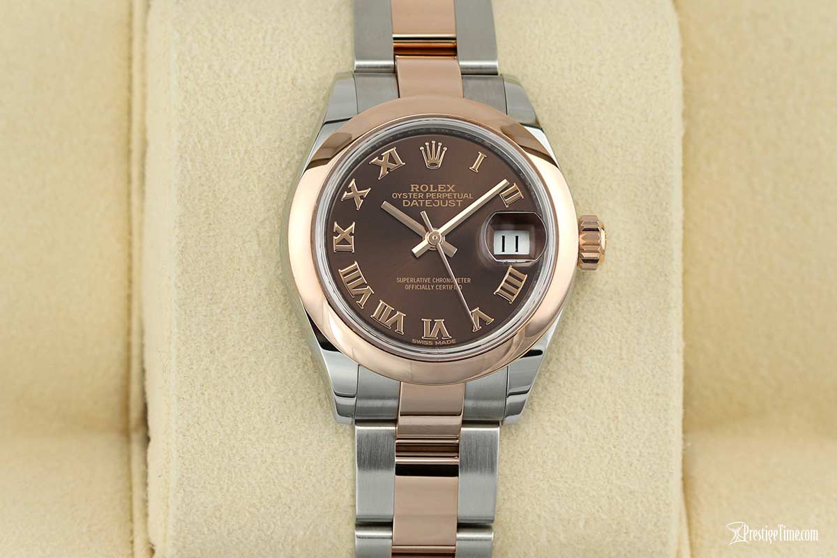 Rolex Datejust 28mm 279161 Chocolate Roman Oyster