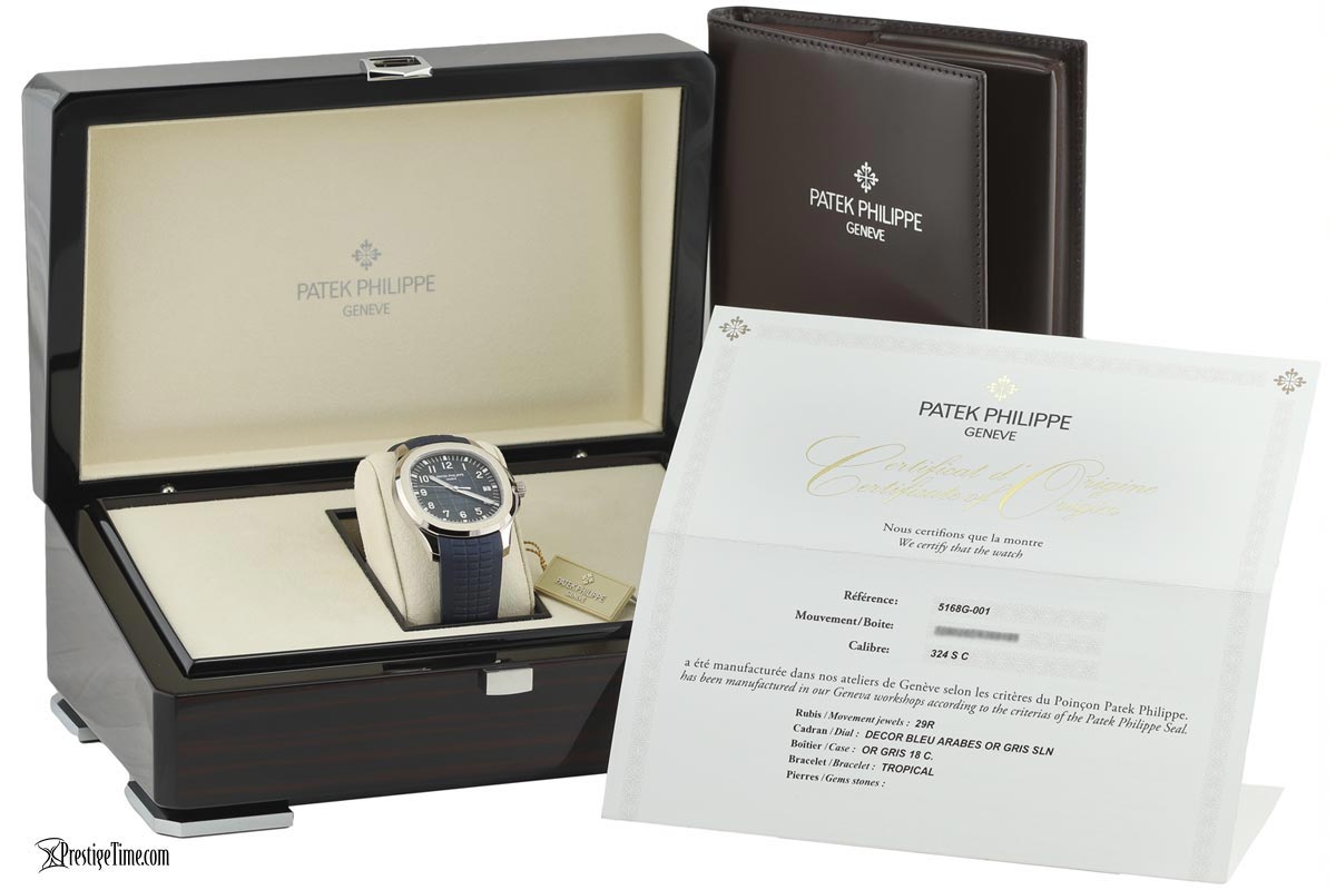 Patek Philippe Aquanaut Jumbo 20th Anniversary Edition 5168G 001 Box