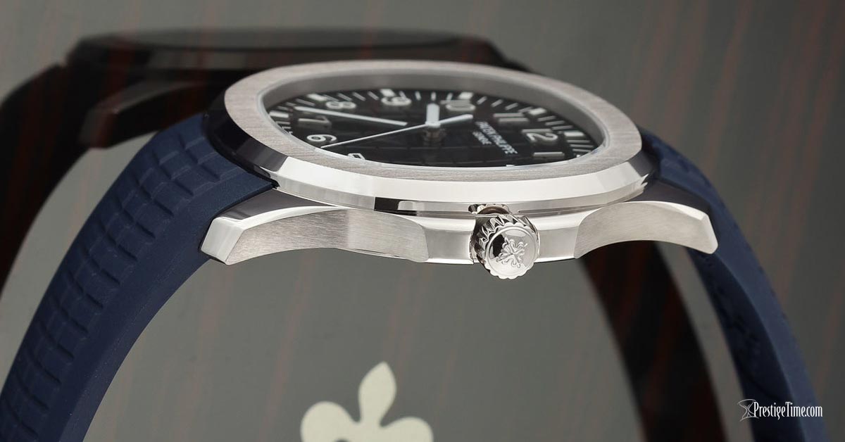 Patek Philippe Aquanaut Jumbo 20th Anniversary Edition 5168G 001 Crown