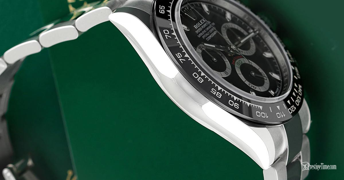 rolex daytona 116500ln black case thickness