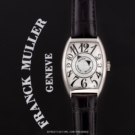 Pre-owned Franck Muller Cintree Curvex Double Mystery Automatic 6850 DM WG Silver